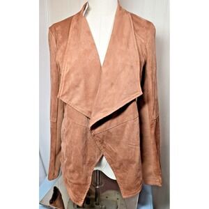 BB Dakota Faux Suede Womens S Crop Jacket Boho Western Waterfall Festival Brown